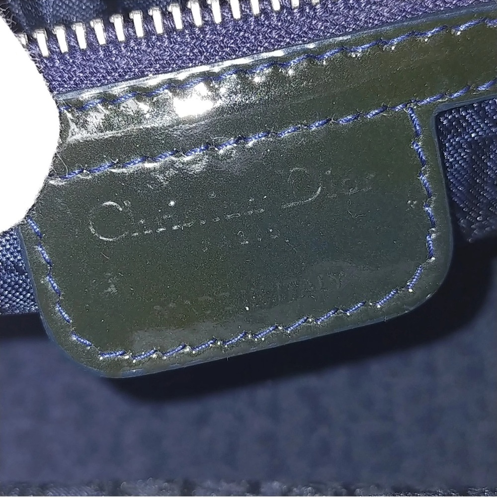 Christian Dior Hand Bag Navy Blue interior Patent black leather 3294702 - Picture 16 of 17